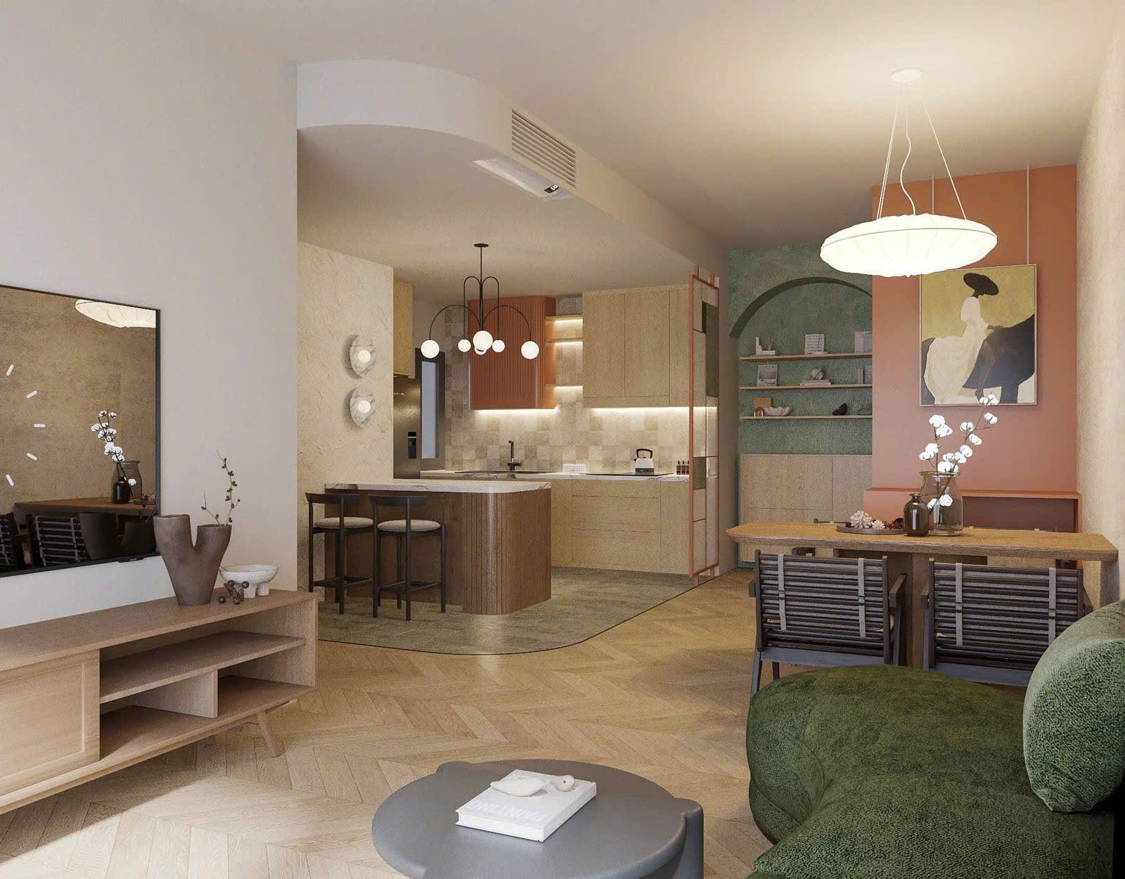D'edge 2 Bedrooms Apartment For Rent - Artistic Modern Design