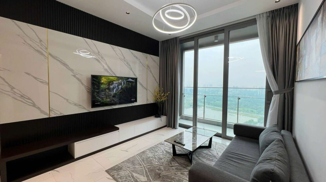 River view 2 bedroom for rent in Empire City with elegant design