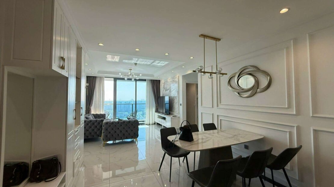 Sunwah Pearl Binh Thanh 3 bedroom for rent - modern furniture, river view