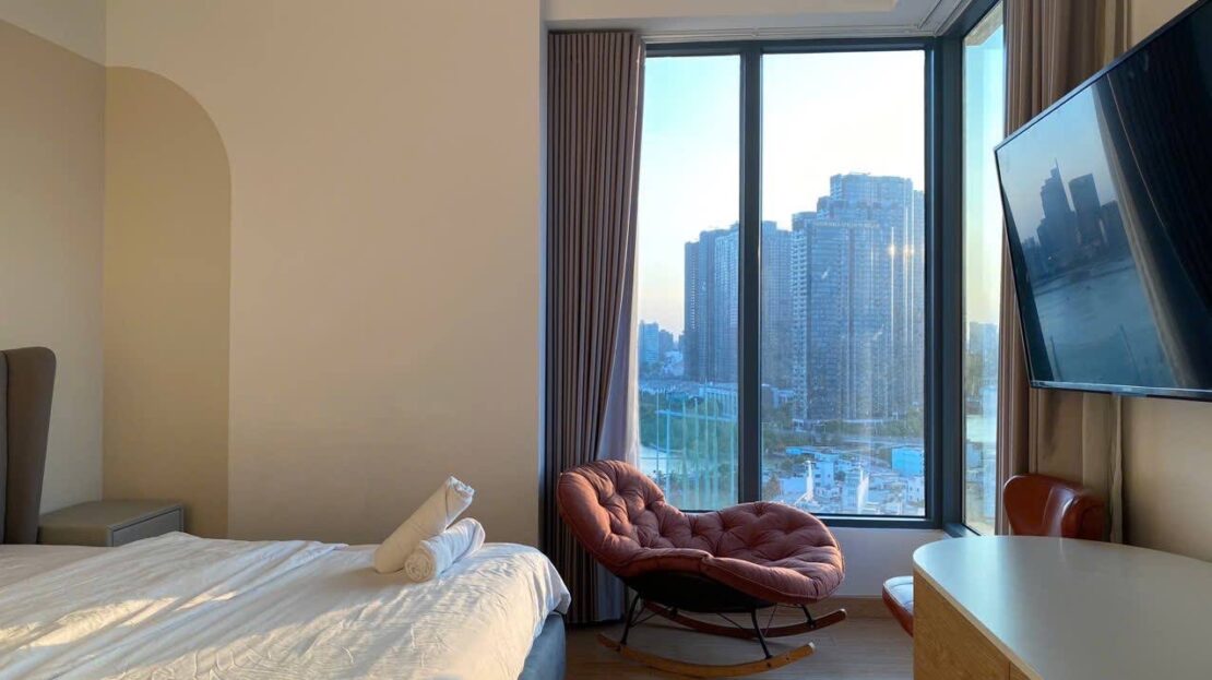 sunwah pearl white house 2 bedroom aapartment for rent with river view