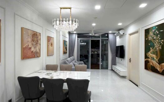 Vinhomes Central Park 2 bedroom for rent Park 7 – Elegant white tone