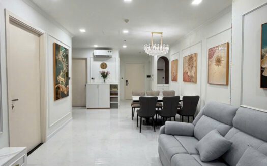 Vinhomes Central Park 2 bedroom apartment for rent in Park 7 - white tone