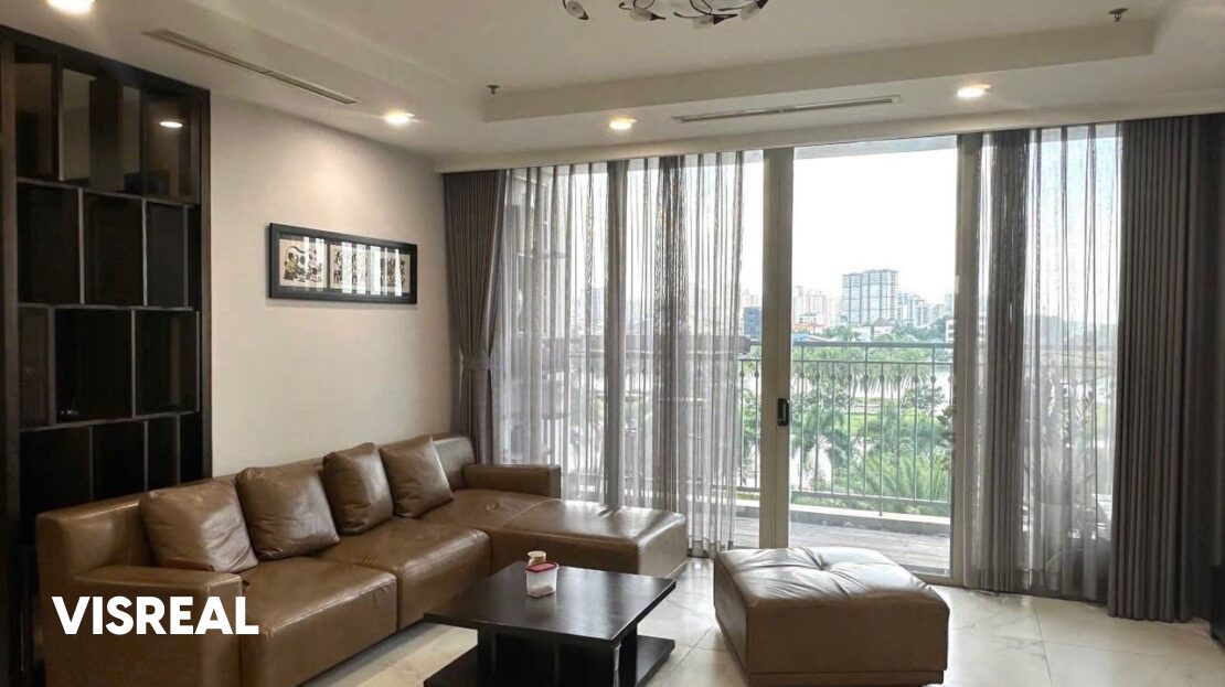 River view 4BR for rent Vinhomes Central Park with Open Living