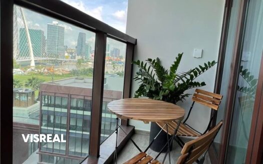 1BR apartment for rent in Galleria Metropole Thu Thiem with balcony overlooking Bason Bridge