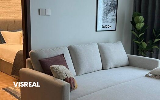 Modern sofa at 1BR apartment for rent in Galleria Metropole Thu Thiem