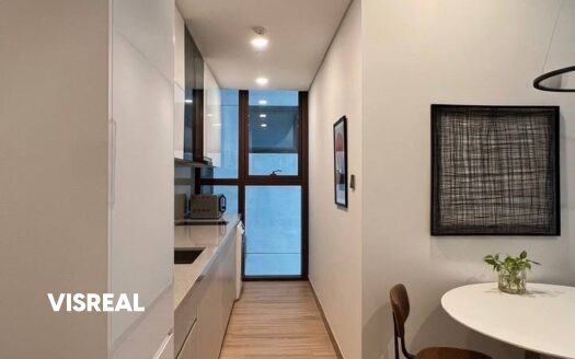 Modern dining area at 1BR apartment for rent in Galleria Metropole Thu Thiem