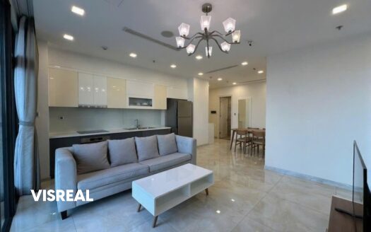 Modern 2 bedroom rental Vinhomes Golden River curved layout