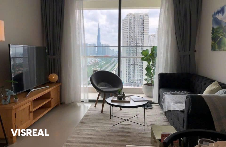 Modern 2BR for rent in Gateway Thao Dien Landmark 81 view