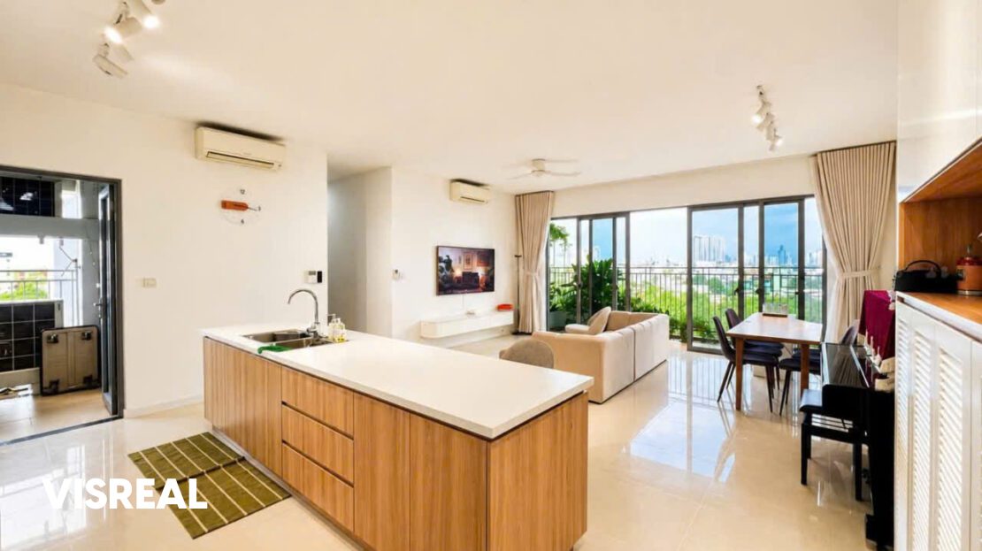 Palm Heights 3BR apartment for rent in An Phu cozy home