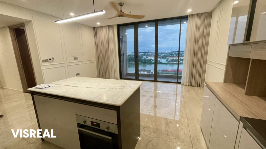 Thao Dien Green 2 bedroom for rent unfurnished river view