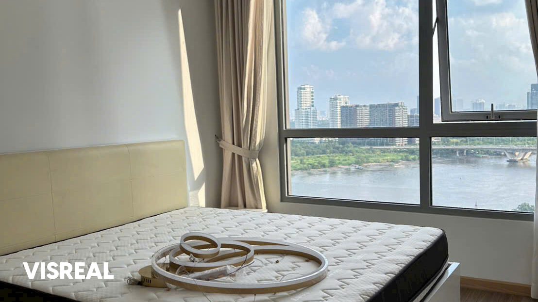 Vinhomes Central Park 2 bedroom for rent central 1 with river view from bedroom