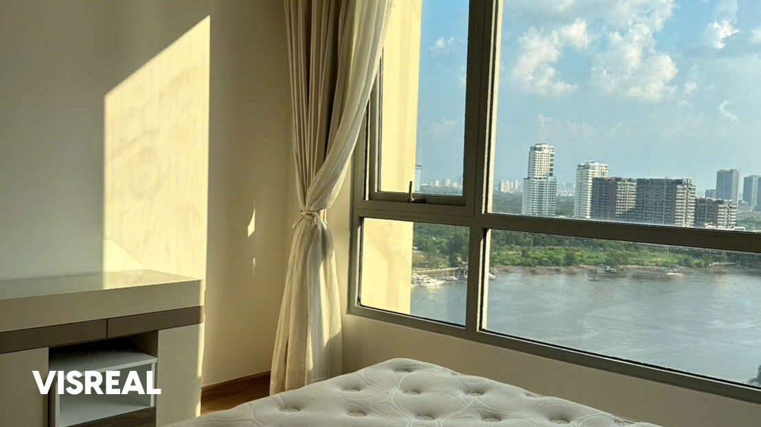 Vinhomes Central Park 2 bedroom for rent central 1 with river view from bedroom