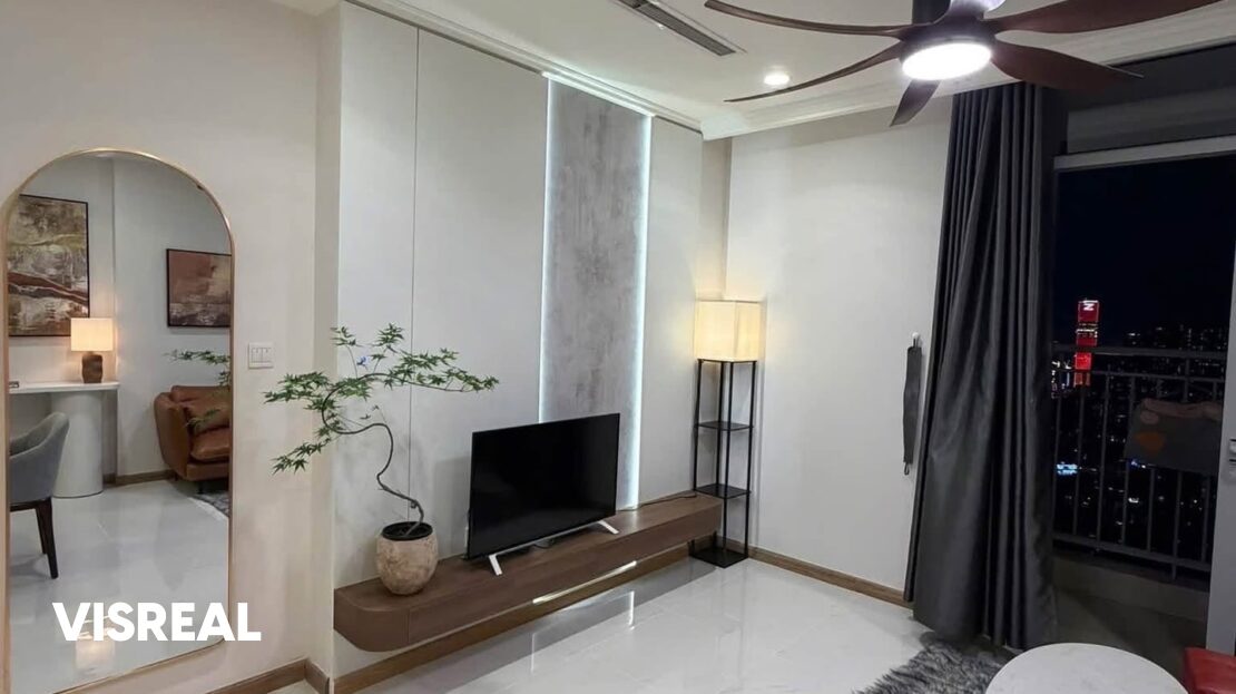 Modern 1 bedroom rental Vinhomes Central Park – High-floor city view