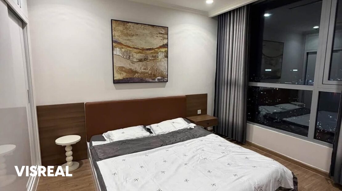 Modern 1 bedroom rental Vinhomes Central Park – High-floor city view