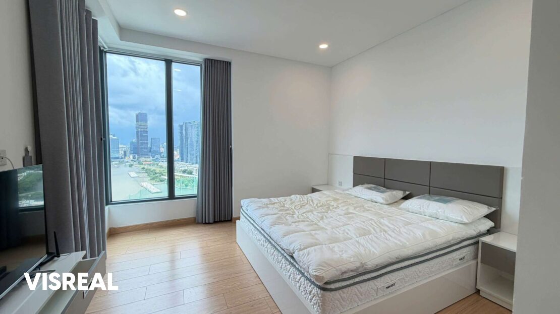 RIverside 2 bedroom apartment for rent in Sunwah Pearl - River view & Bitexco view