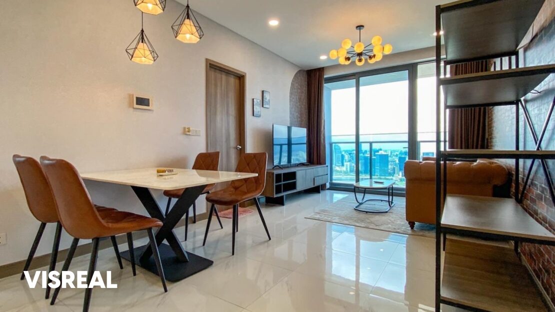 Riverside 2 bedroom for rent in Sunwah Pearl – 98m² with panoramic Saigon River view