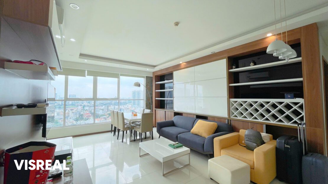 Thao Dien Pearl 3 bedroom apartment for rent – 134.5m² high floor with city view