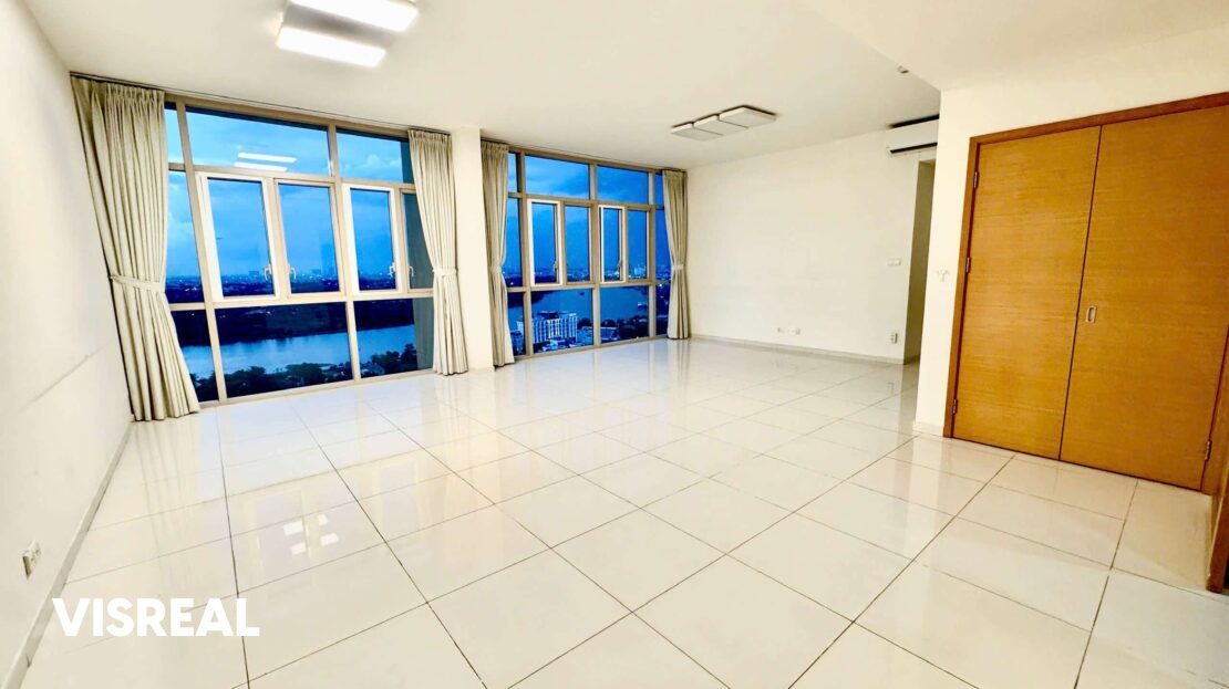Unfurnished 4 bedroom for rent Vista An Phu – 173m² river view on high floor