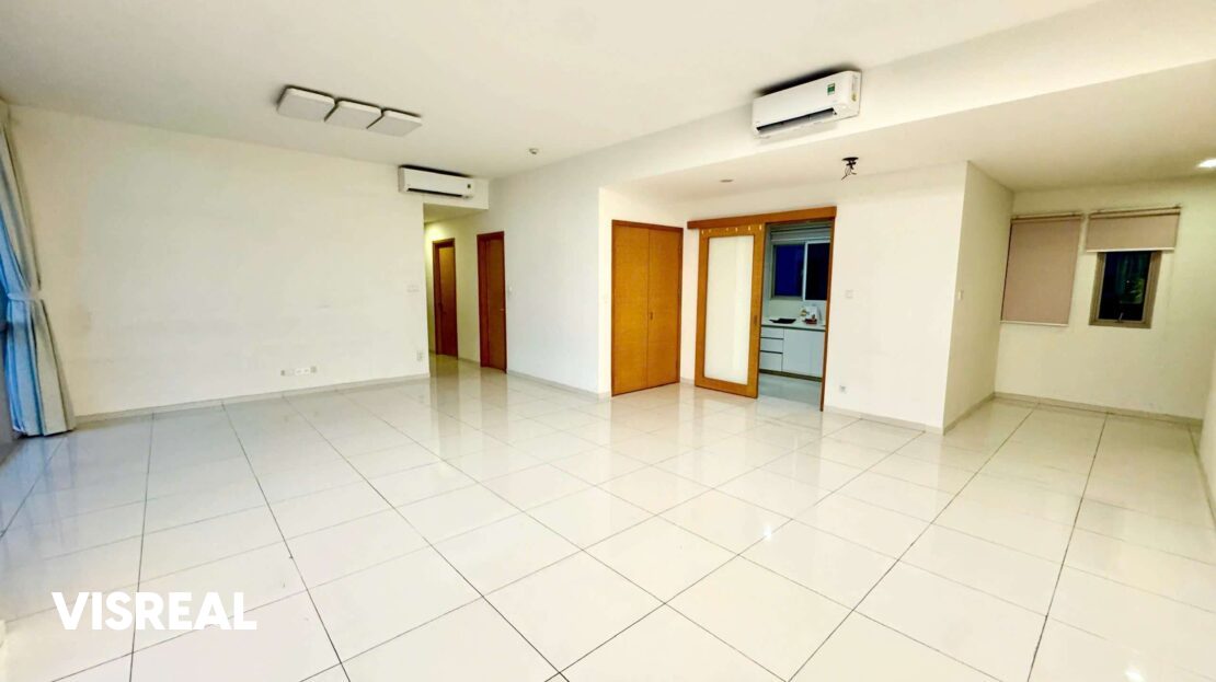 Unfurnished 4 bedroom for rent Vista An Phu – 173m² river view on high floor