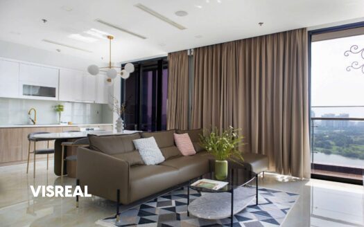 vinhomes golden river 3 bedroom apartment rental - high-end furniture & direct river view