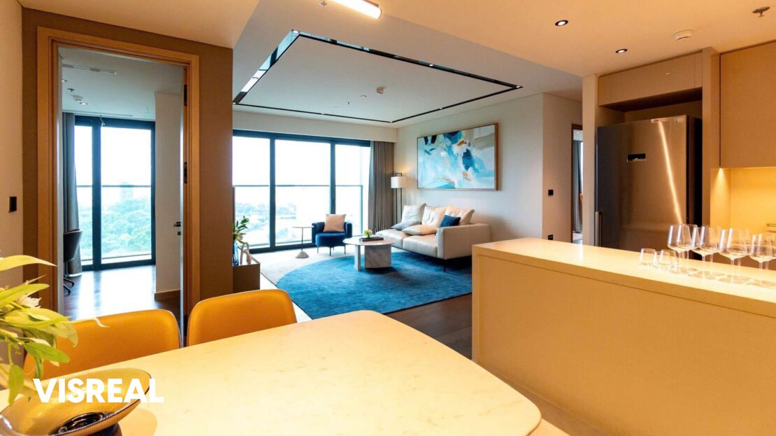 Corner 2BR+1 Apartment for Rent in Grand Marina Saigon – Spacious 117m²