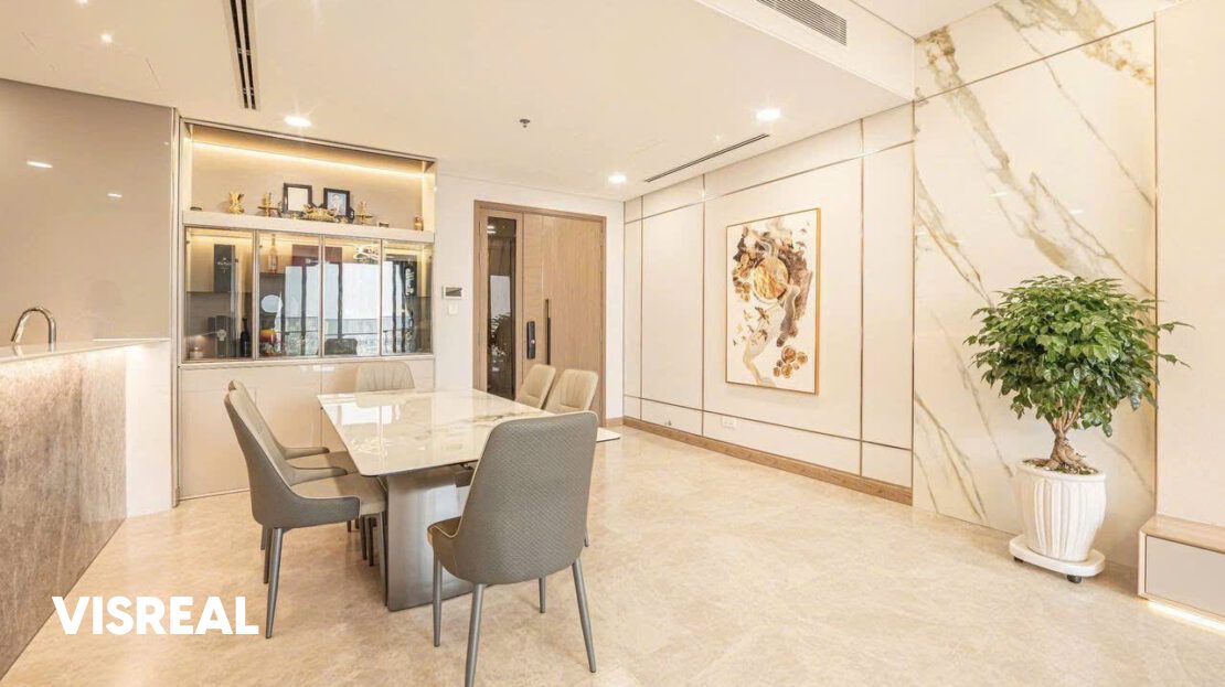 Modern 3 Bedroom for Rent in The River Thu Thiem - Landmark 81 View