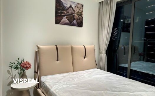 River view 2 bedroom apartment for rent in Opera Thu Thiem – open balcony living