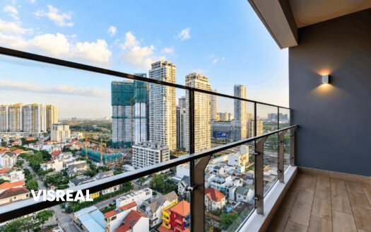 High floor 2 bedroom rental in Nassim Thao Dien – 77m² with city views