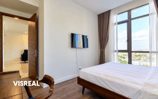 High floor 2 bedroom rental in Nassim Thao Dien – 77m² with city views