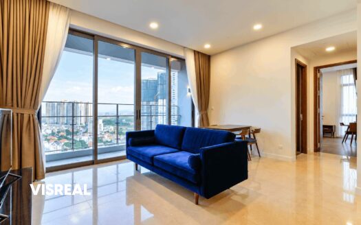 High floor 2 bedroom rental in Nassim Thao Dien – 77m² with city view