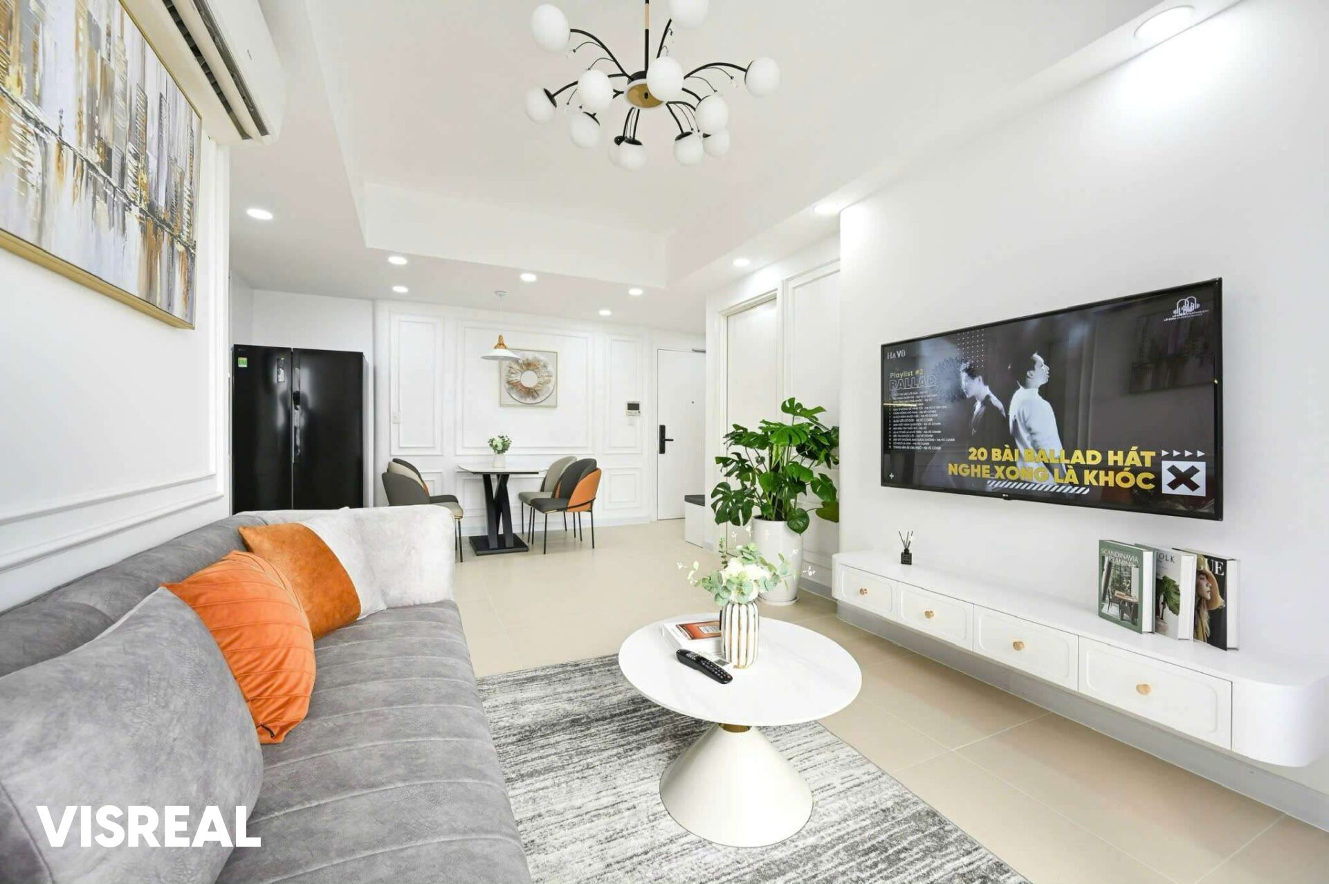 Modern 2 bedroom apartment in tower T5 of Masteri Thao Dien, the tower with an Annam Gourmet branch
